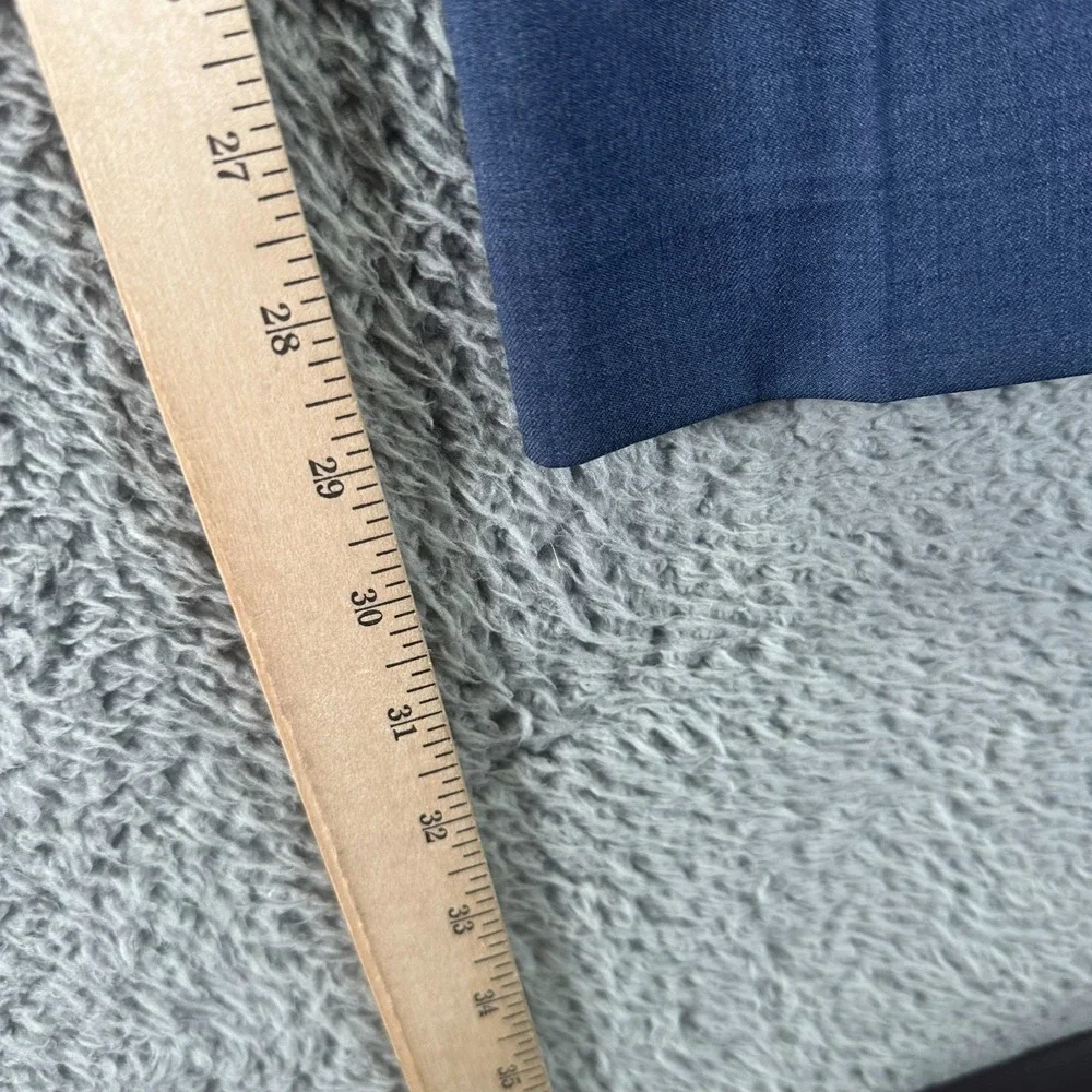 Peter Millar Pant Mens 32x29 Blue Wool Dress Straight Leg Business Preppy Formal